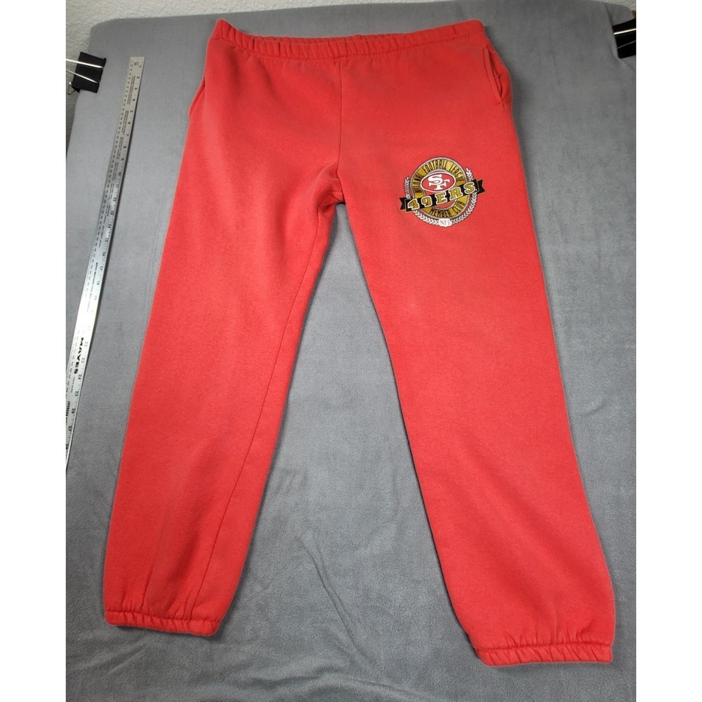 Nutmeg Mills San Francisco 49ers Sweatpants Men's Large Red Vintage NFL USA